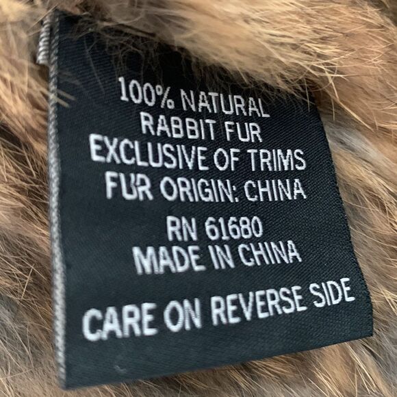 Rabbit Fur Vest jn Natural - Picture 7 of 9